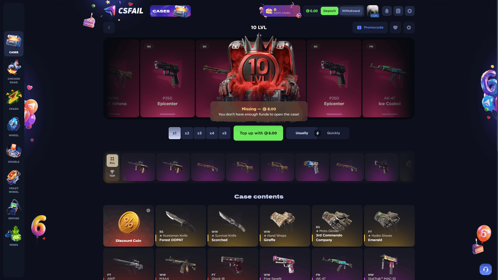 CSFAIL Case Opening ScreenShot