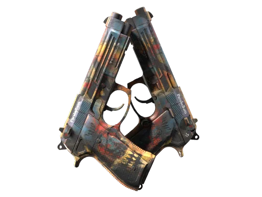 StatTrak™ Dual Berettas | Hideout (Battle-Scarred)