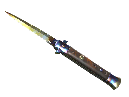 Stiletto Knife | Case Hardened (Well-Worn)