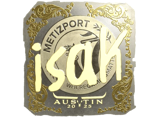 Sticker | isak (Gold) | Austin 2025
