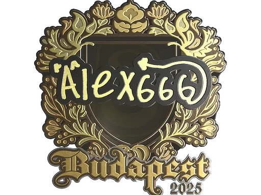 Sticker | alex666 (Gold) | Budapest 2025