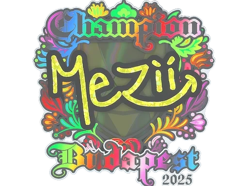Sticker | mezii (Holo, Champion) | Budapest 2025