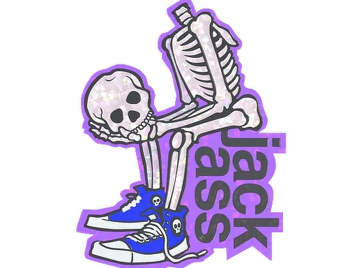 Head In Hands (Glitter) | Sticker