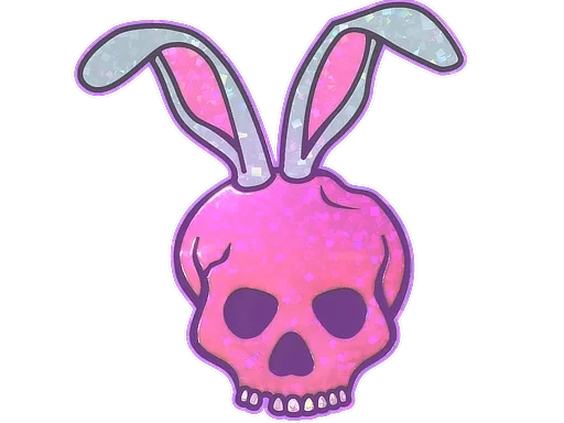 Sticker | Skull Bunny (Glitter)