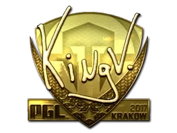 Sticker | kNgV- (Gold) | Krakow 2017