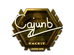 Sticker | cajunb (Gold) | London 2018