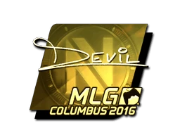 Sticker | DEVIL (Gold) | MLG Columbus 2016