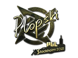 Sticker | Plopski (Gold) | Stockholm 2021