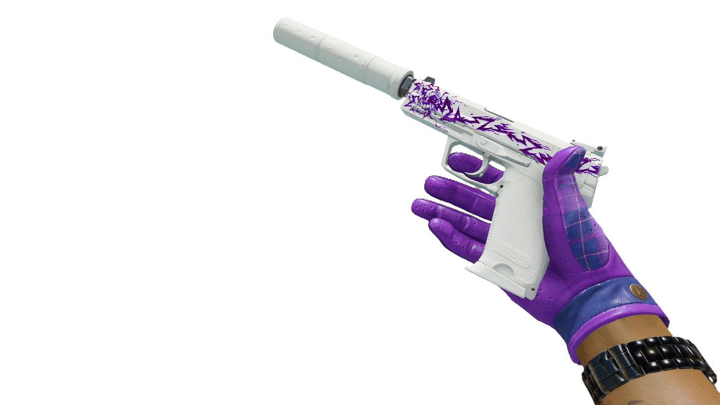 USP-S | Whiteout Purple Lightning ScreenShot 2